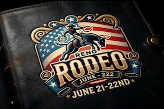 create vintage western cowboy logo and t shirt