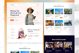 design a tour operator or travel agency website with booking system