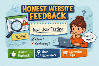 test your website and give honest user feedback