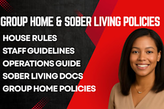 write group home, sober living policies and procedures