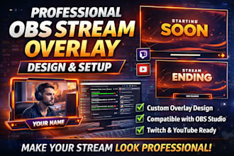 design and setup professional obs stream overlay
