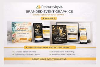 design branded promotional graphics for your campaign