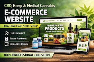 create cbd, hemp, medical or cannabis ecommerce website fda complaint peptide