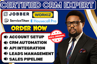 setup jobber client management housecall pro servicetitan workiz CRM automation