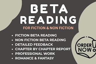 provide beta and alpha reading for romance and fantasy manuscripts
