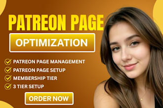 complete patreon page setup promotion and management optimization