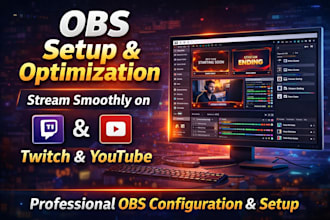 professionally setup obs studio for streaming and recording