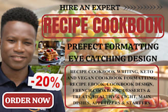 do amazon KDP cookbook formatting recipe cookbook design meal plan food design