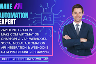 setup make com automation workflows and fix make com scenarios