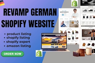 design redesign deutsch wix website, revamp german website, fix shopify