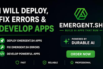 deploy emergent sh apps emergent sh errors develop emergent sh app ,durable ai