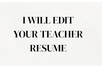 edit your teacher resume