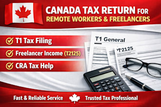 file canada tax return for remote workers t1 freelancers income cra tax filing