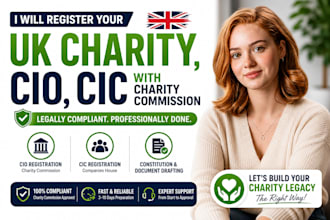 register your UK charity, cio, cic with charity commission