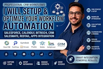 setup close crm pushpress gymdesk plutio streak podio nimble ghl gym automation