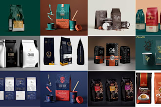 design professional coffee bag packaging , tea label and food label design