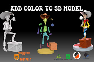 turn stl into multicolor 3mf and add color to your 3d model for bambu printing