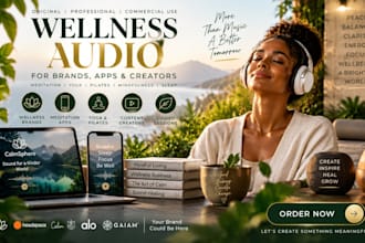 produce original meditation and ambient music for apps, courses, commercial use