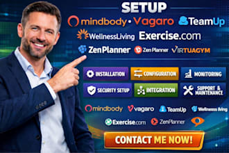 setup mindbody vagaro teamup wellnessliving exercisecom zenplanner virtualgym