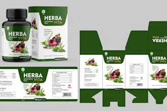 design packaging dieline, box dieline, die cut, kraft box packaging design