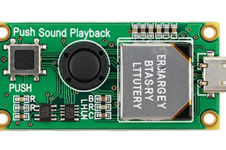 ultra compact custom sound playback pcb with push button, speaker and battery