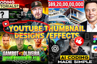 design high ctr clickable youtube thumbnail for gaming, interviews, roblox games