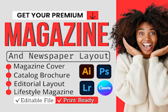 design one pager lifestyle magazine editorial layout, newspaper cover, brochure