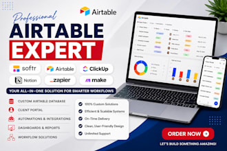 build custom airtable automation, dashboard and workflow systems