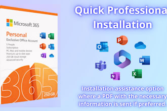 install the office 365 and configure it