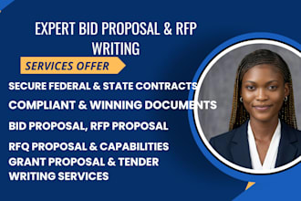 secure government contract, write bid proposal, rfp response and rfq proposal