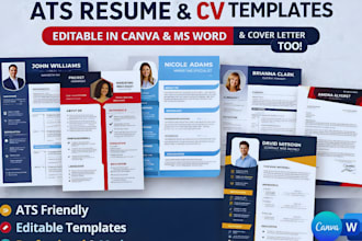 design editable letterhead, edit ms word, canva ats resume template, cover page