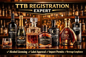 ttb registration, fda registration, alcohol permit, label compliance, import