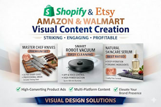 design high converting shopify and etsy product posts