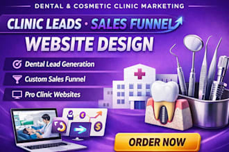 create dental clinic wp elementor pluggins website and  leads