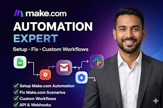 fix make com, made com, setup make com automation, make automation, make expert