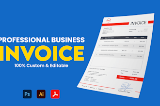 design professional business invoices and custom editable forms