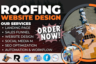 design roofing website, construction website, plumbing website, contractor web