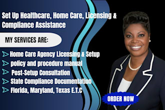 set up home health care business in texas, florida maryland with license