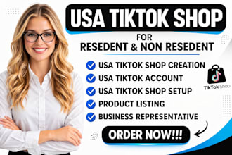 create USA tiktok shop setup tiktok shop business representative for non US