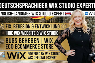 fix redesign german wix studio website fix bugs wix germany ecommerce store SEO