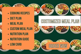 create a personalized meal plan and diet plan for weight loss or muscle gain