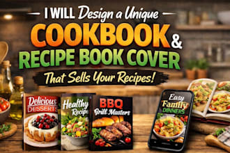 design, redesign a unique cookbook and recipe bookcover that sell your recipes