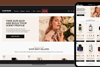 design perfume shopify store, fragrance, cologne body spray website dropshipping