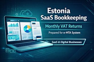 do estonia saas bookkeeping and prepare monthly vat returns