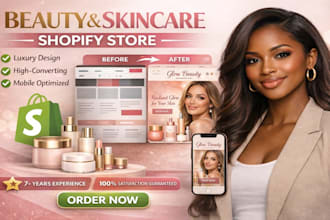 skincare shopify store makeup cosmetic skincare website beauty shopify store