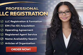 do US llc creation, llc registration with ein for US and non US resident
