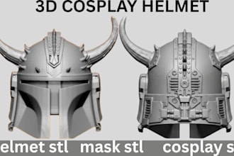 create custom 3d cosplay armor, helmets and collectible props for 3d printing