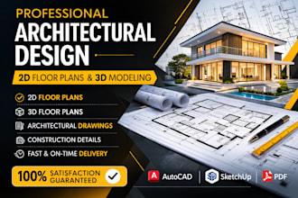 draw professional autocad 2d floor plan, 3d floor plan and architectural drawing