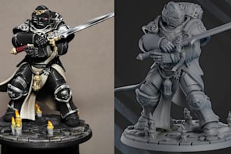 3d print and paint miniature painting 3d resin printing anime figure 3d toys