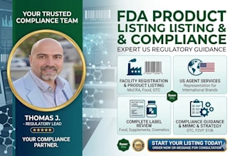 provide fda compliance, US agent services, and label review